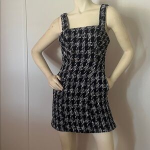 Anthropologie Black and White Textured Fabric